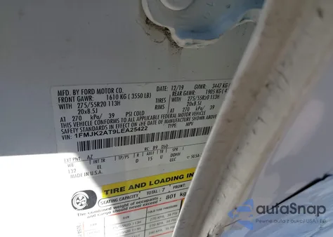 2020 Ford Expedition Limited Max из США, поврежденный, VIN 1FMJK2AT9LEA25422